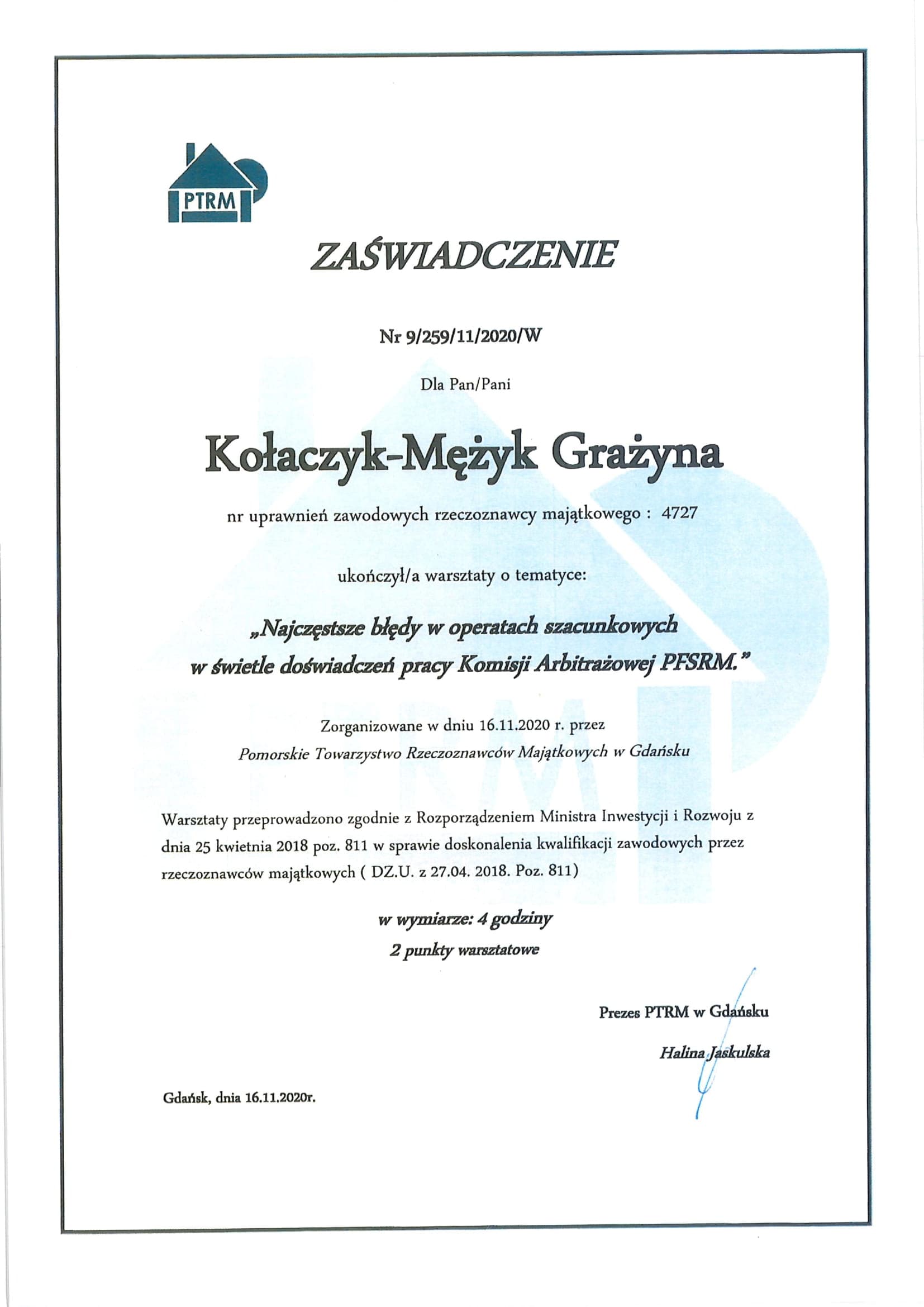 Najczęstsze błędy w operatach szacunkowych w świetle doświadczeń pracy komisji arbitrażowej PFSRM.